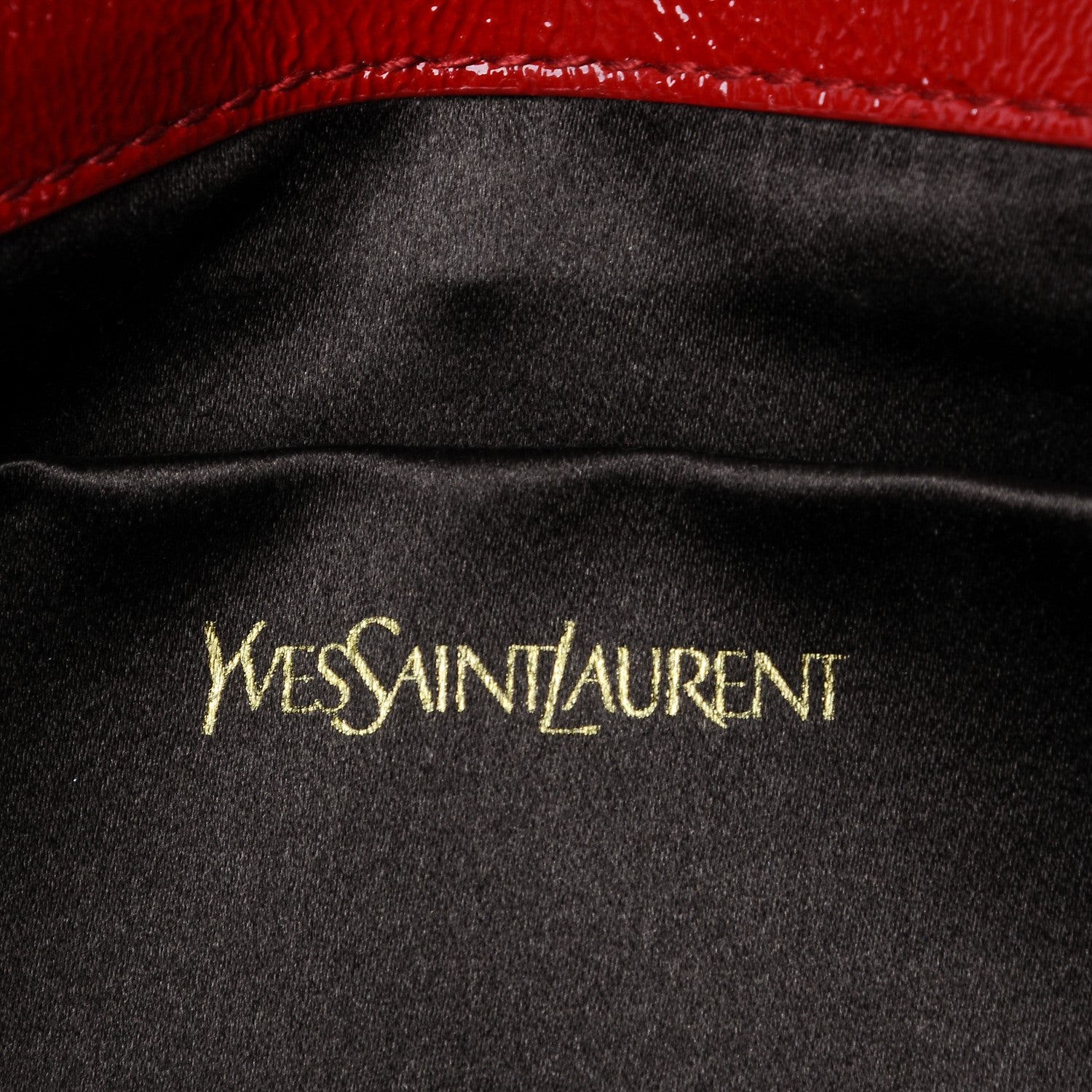 Saint Laurent Textured Patent Monogram Large Belle De Jour Clutch Red 6 of 7
