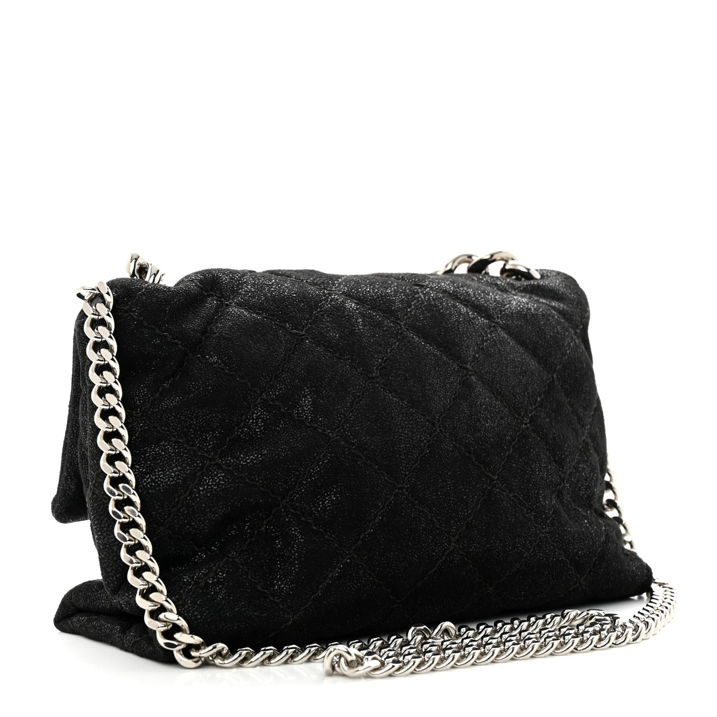 Shaggy Deer Quilted Small Beckett Chain Shoulder Bag Black