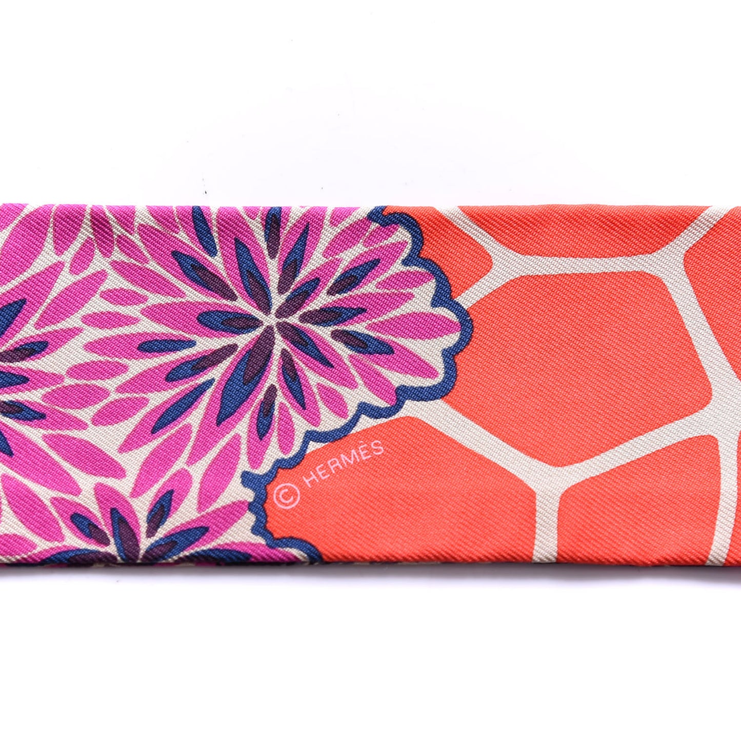 Silk The Three Graces Twilly Vermillion Fuchsia