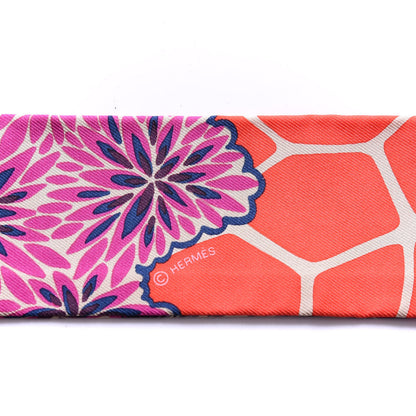 Hermes Silk The Three Graces Twilly Vermillion Fuchsia 4 of 4