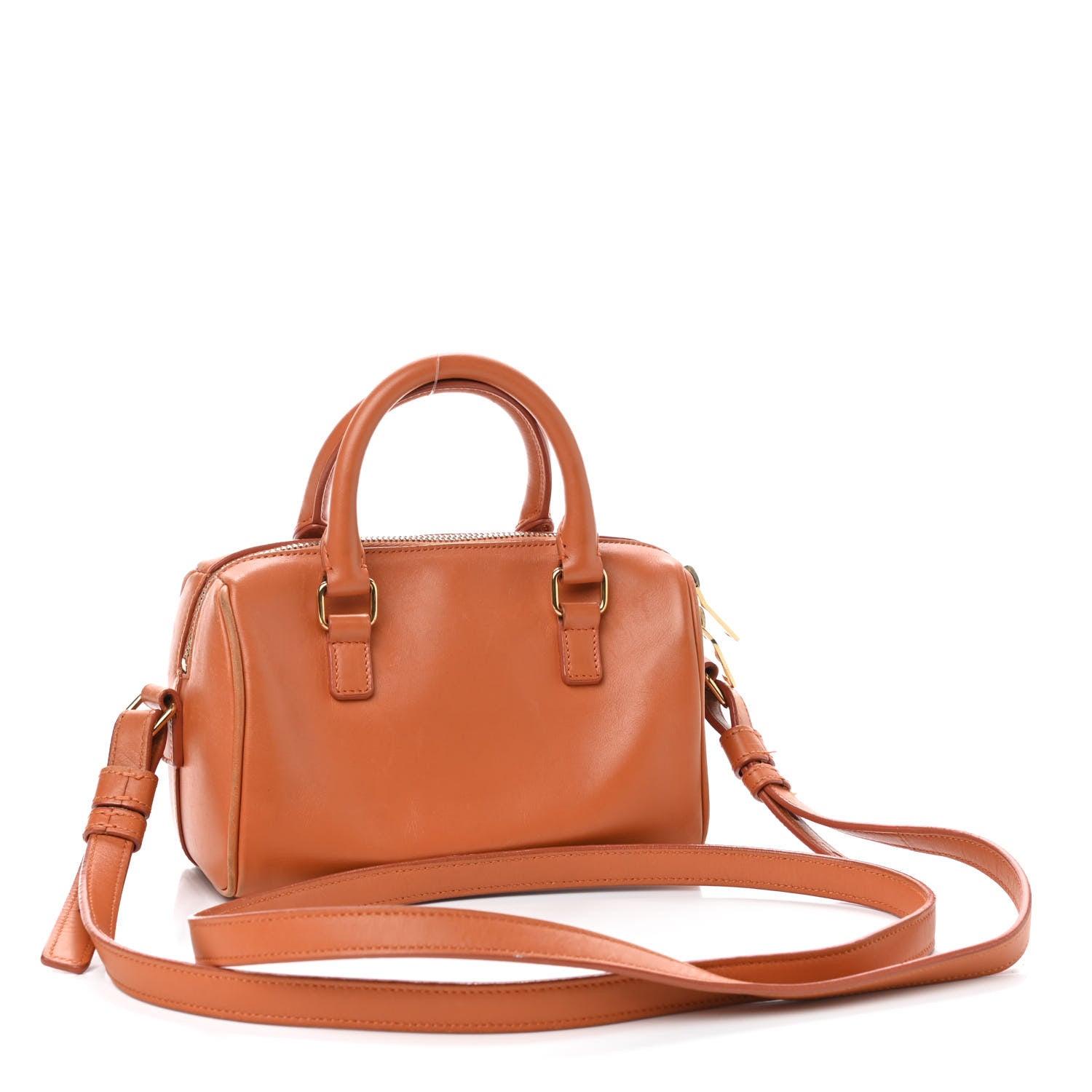 Saint Laurent Lambskin Classic Duffle Toy Orange 2 of 10
