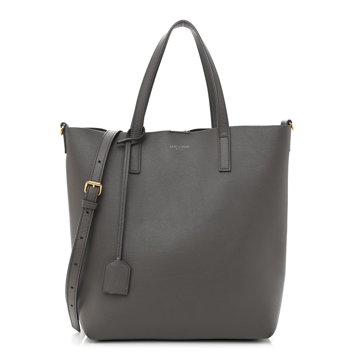 Saint Laurent Calfskin Toy Shopping Tote Earth Grey 1 of 8