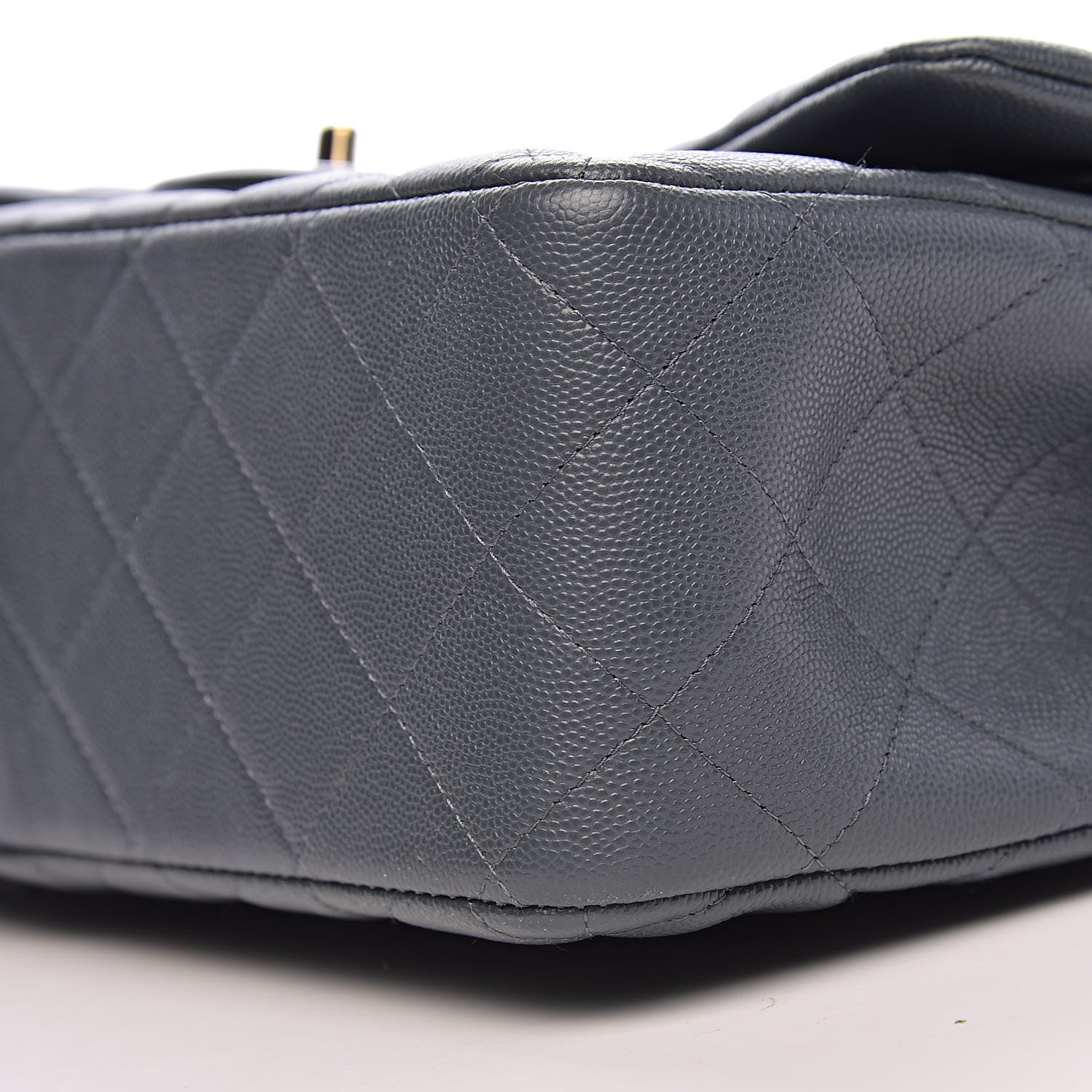 Chanel Caviar Quilted Jumbo Double Flap Grey 10 of 11