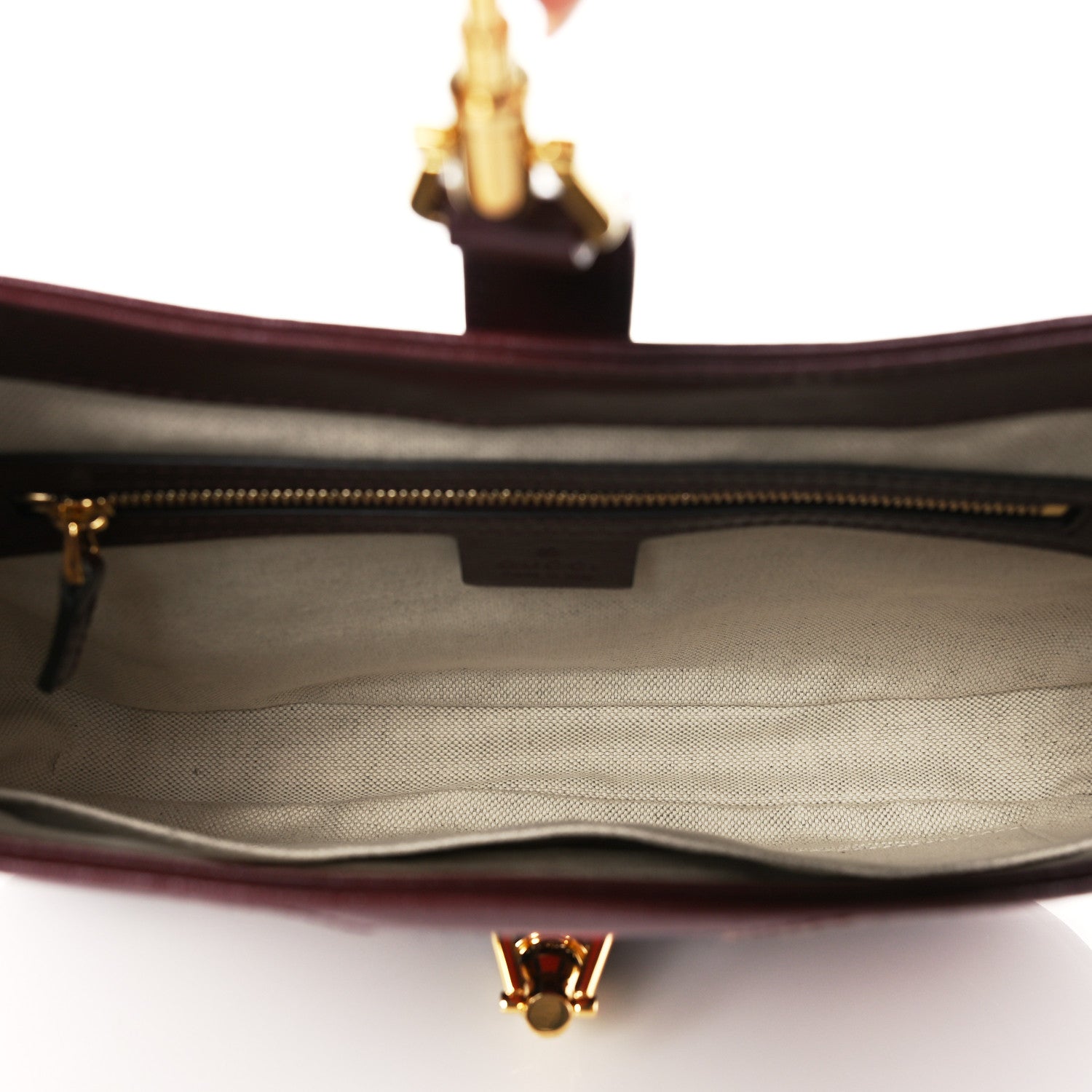 Gucci Monogram Azalea Calfskin Web Small Jackie 1961 Hobo Sahara Rubino Chardonnay 5 of 10
