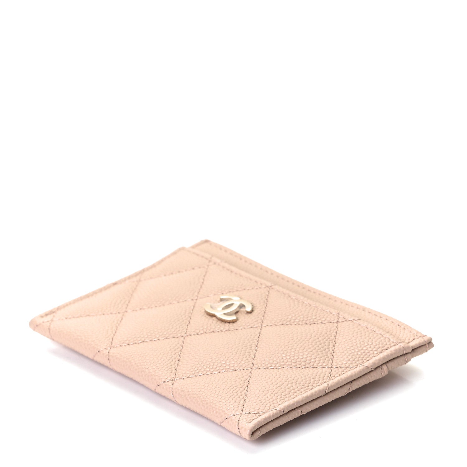 Chanel Caviar Quilted Card Holder Light Beige 3 of 8