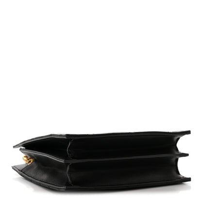 Saint Laurent Lambskin Quilted Le Maillon Square Crossbody Bag Black 4 of 14