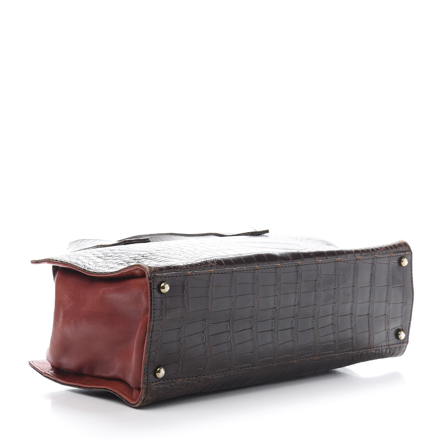 Chanel Alligator Calfskin Tote Dark Brown 4 of 12