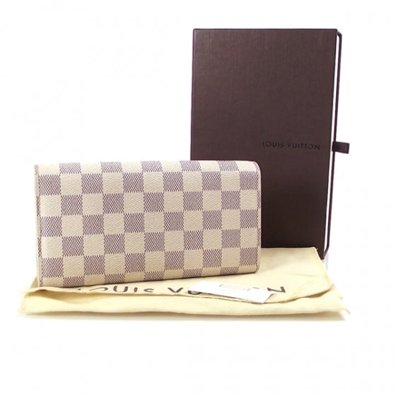 Louis Vuitton Damier Azur Sarah Wallet Porte-Monnaie 2 of 9