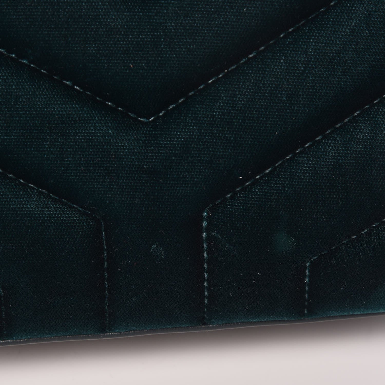 Saint Laurent Velvet Y Quilted Monogram Toy Loulou Chain Satchel Dark Ottanio 15 of 18