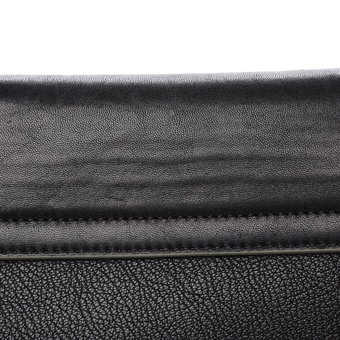Grained Calfskin Lambskin Drew Shoulder Bag Black