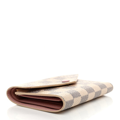 Louis Vuitton Damier Azur Victorine Wallet Rose Ballerine 4 of 6