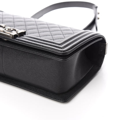 Chanel Caviar Quilted Medium Boy Flap Black 9 of 11