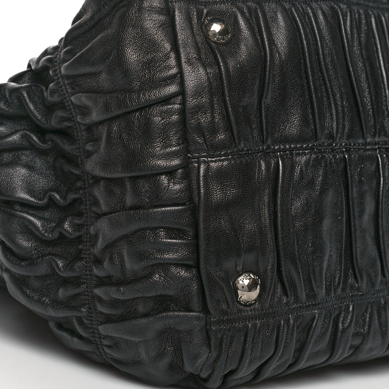 Prada Nappa Gaufre Shopping Satchel Black 7 of 13