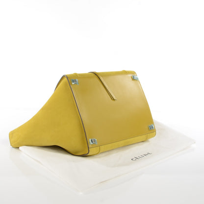 Celine Nubuck Medium Phantom Luggage Chartreuse 4 of 7