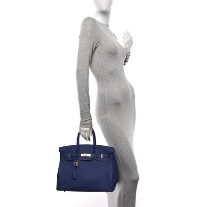 Hermes Togo Birkin 35 Bleu Encre 2 of 11