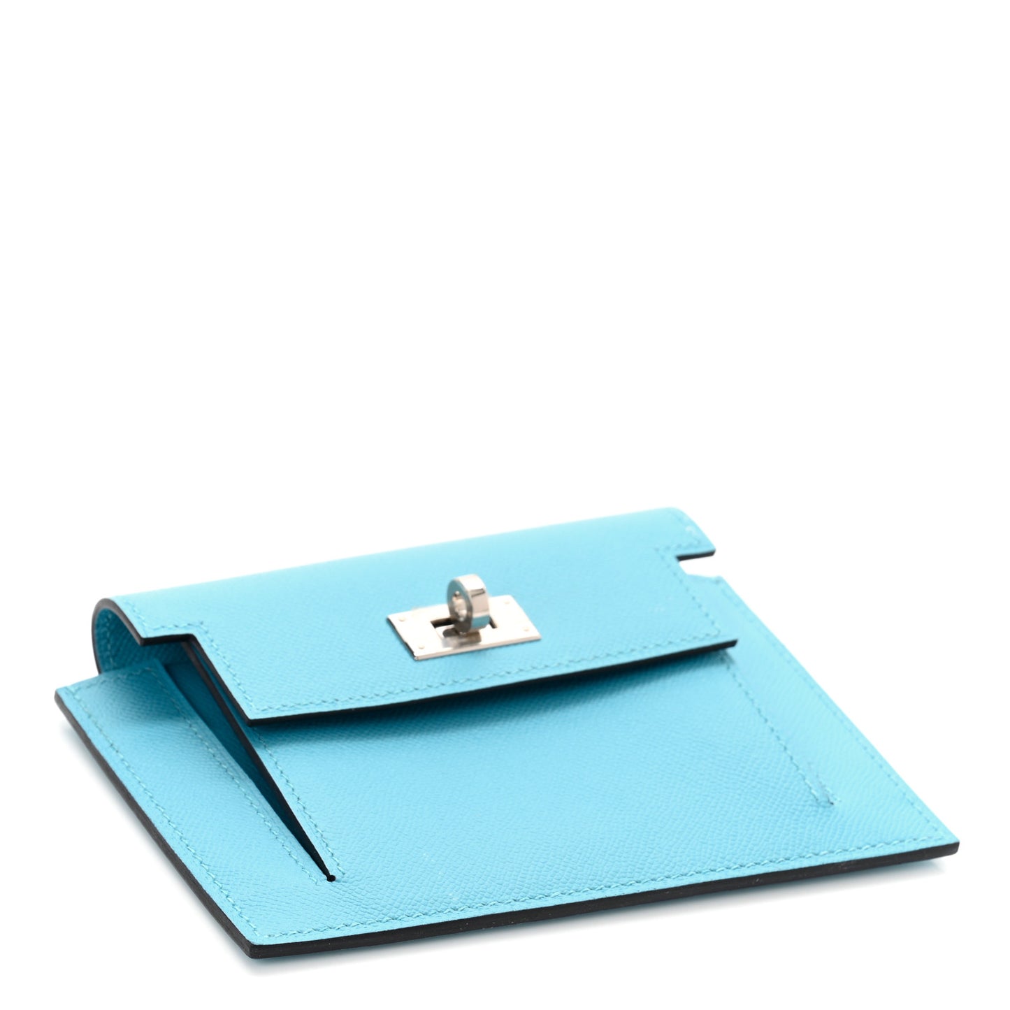Epsom Kelly Pocket Compact Wallet Turquoise