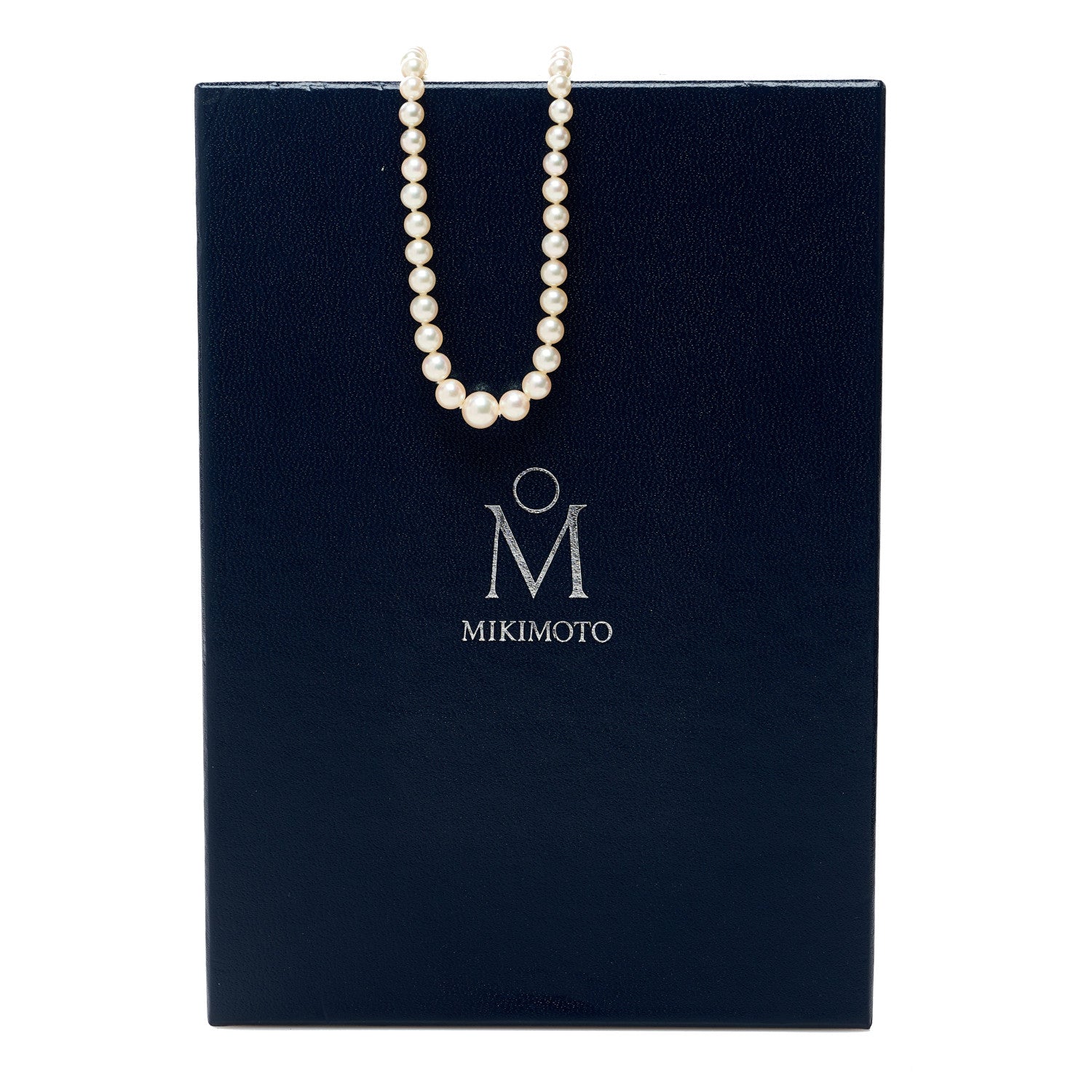 Mikimoto 18K White Gold Akoya Pearl 3.5-7.5mm Graduated Strand Necklace 6 of 6