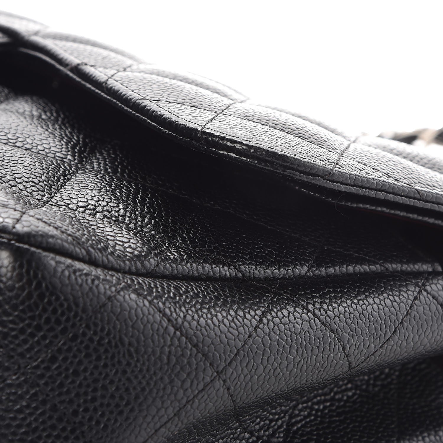 Chanel Caviar Quilted Jumbo Double Flap Black 11 of 12