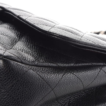 Chanel Caviar Quilted Jumbo Double Flap Black 11 of 12