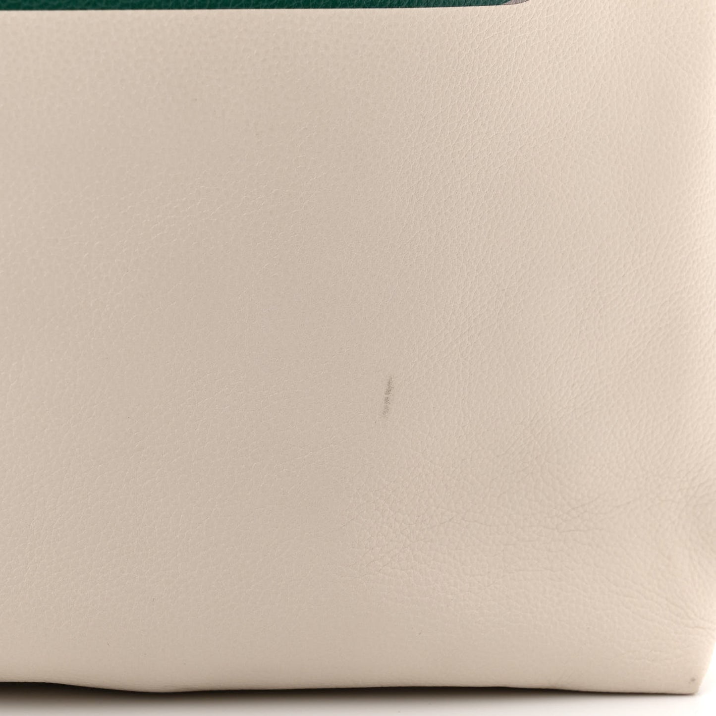 Calfskin Mens Logo Tote White