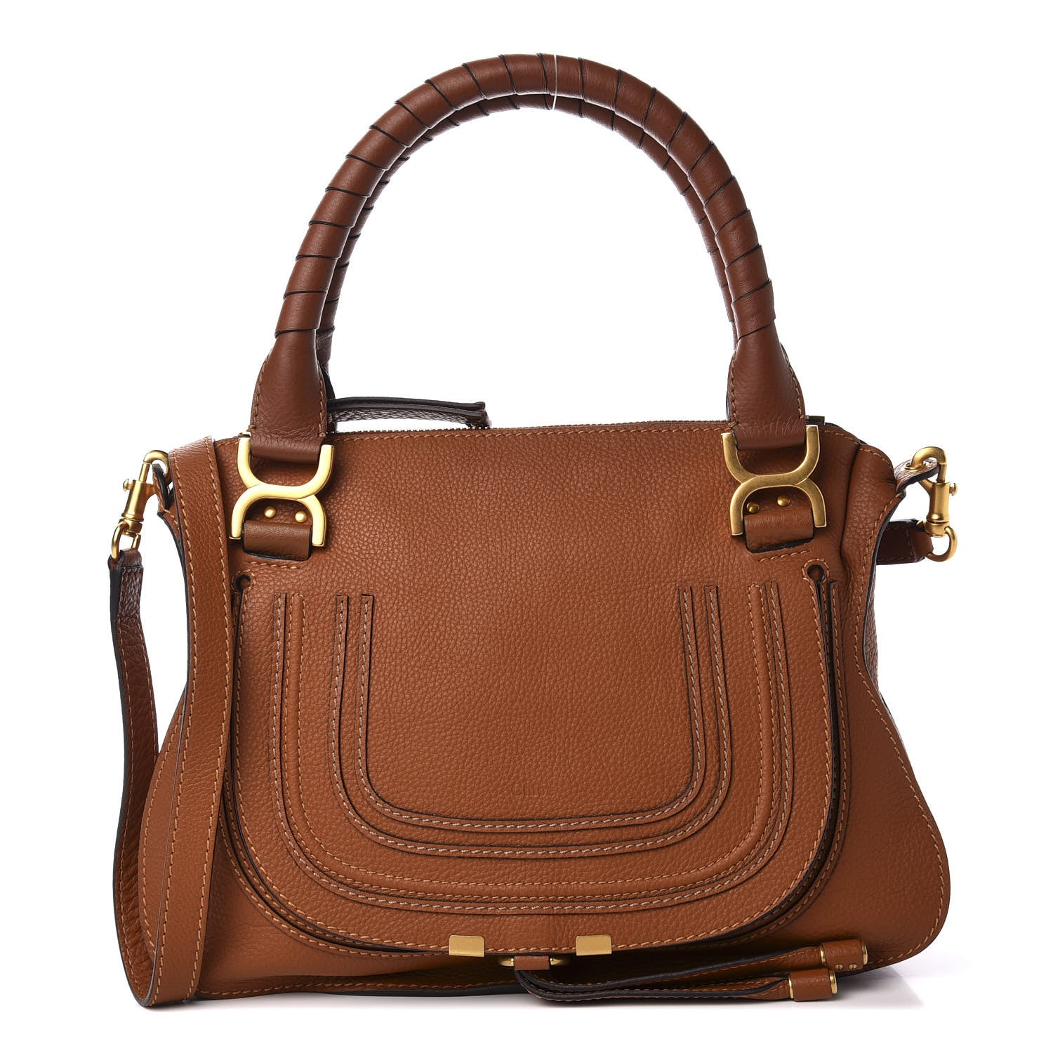 Chloe Calfskin Medium Marcie Satchel Tan 1 of 9