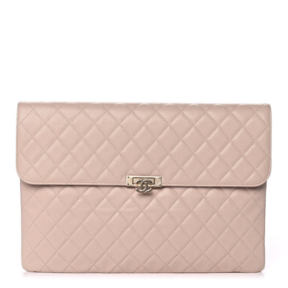Chanel Caviar Quilted Large Golden Class Pouch Light Pink 1 of 11