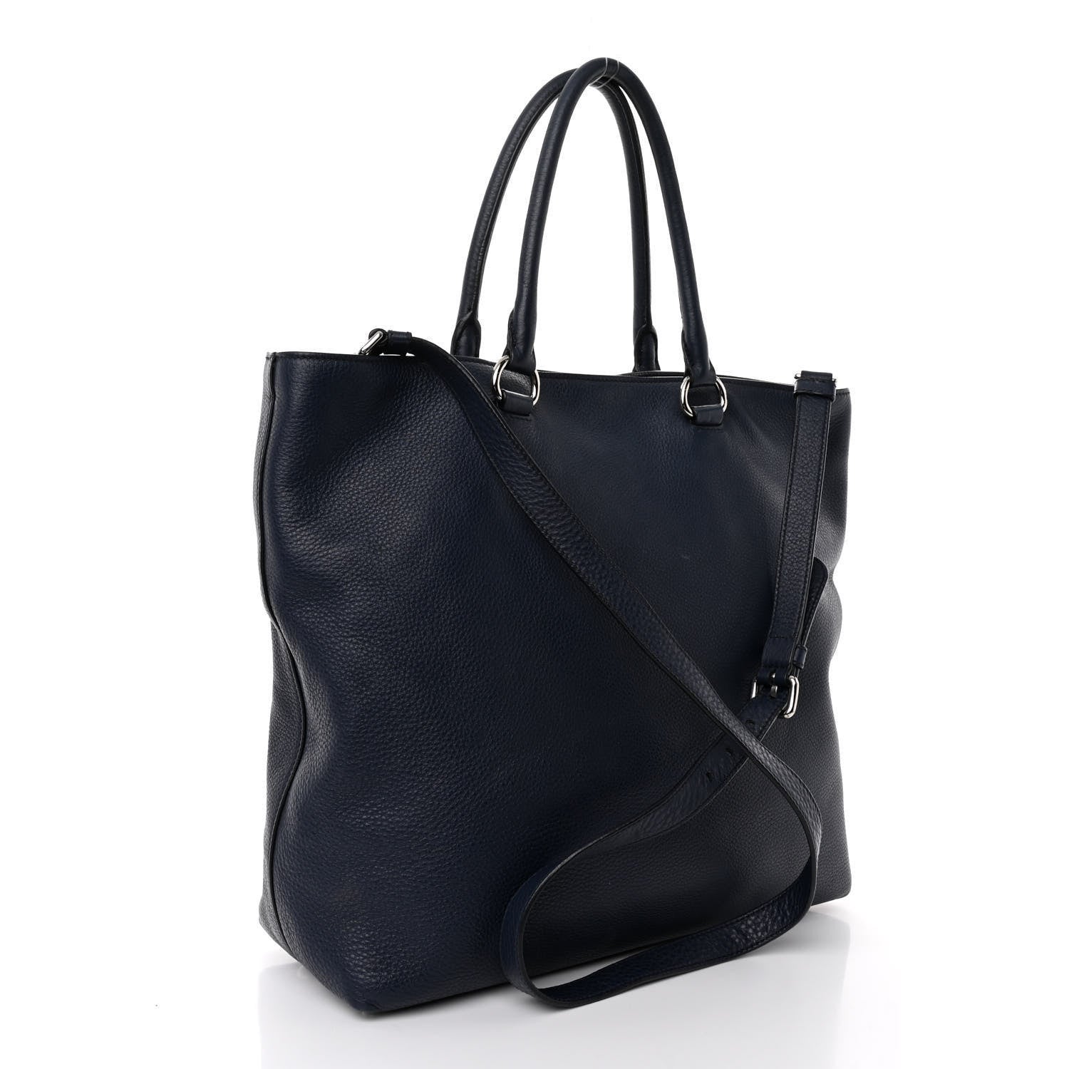 Prada Vitello Daino Shopping Tote Baltico 3 of 10