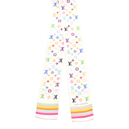 Louis Vuitton Silk Monogram Multicolor Bandeau White 2 of 3