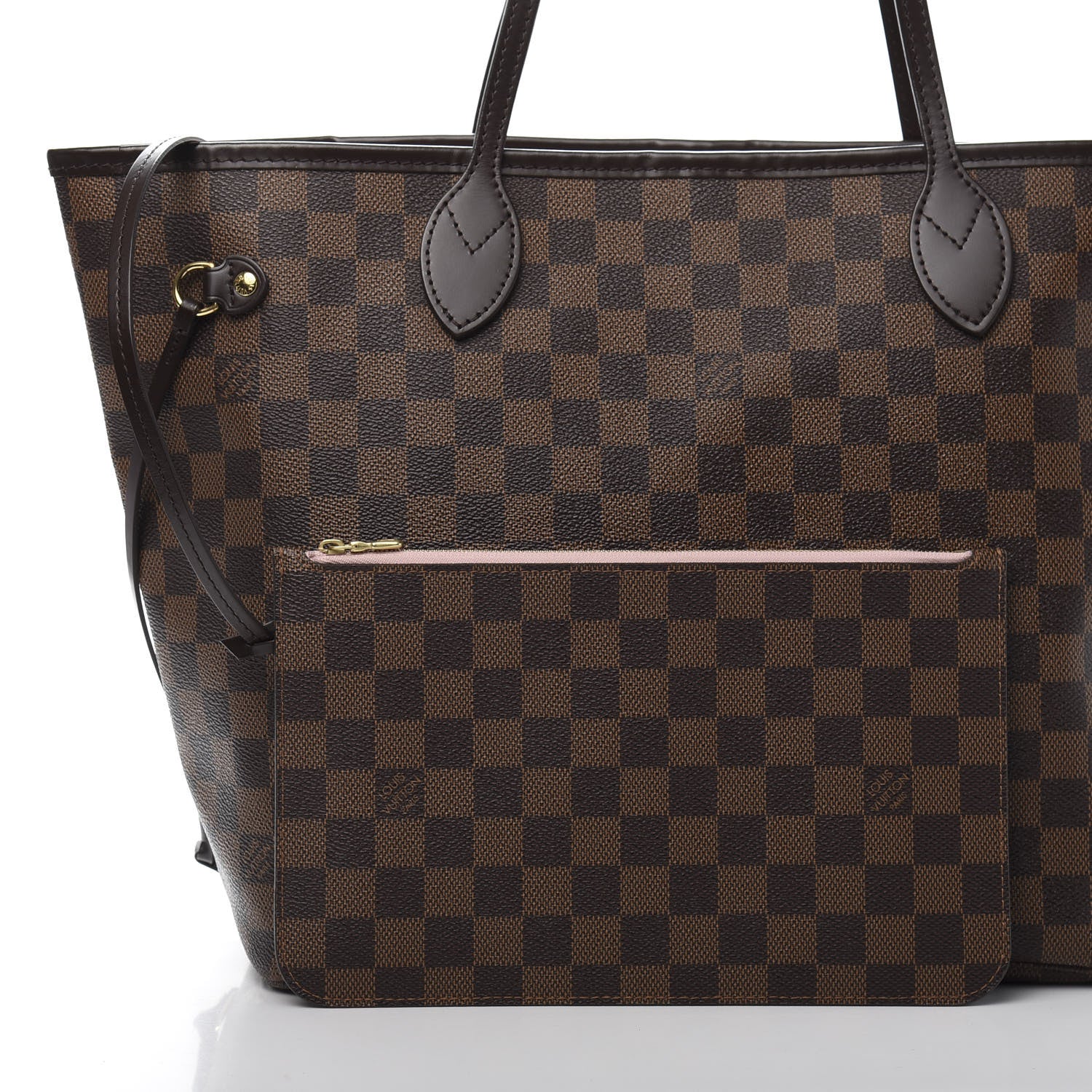 Louis Vuitton Damier Ebene Neo Neverfull MM Rose Ballerine 13 of 15