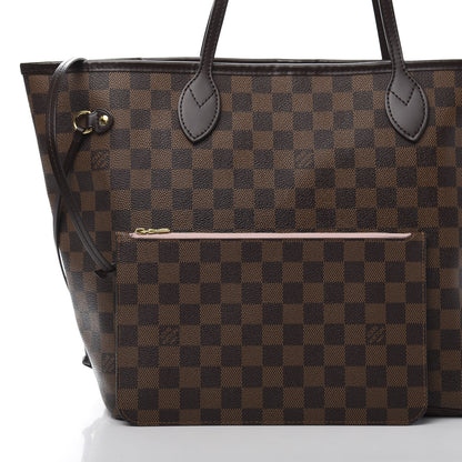 Louis Vuitton Damier Ebene Neo Neverfull MM Rose Ballerine 13 of 15