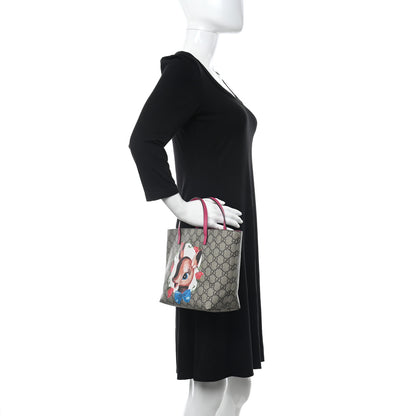 Gucci GG Supreme Monogram Childrens Deer Tote Pink 2 of 10