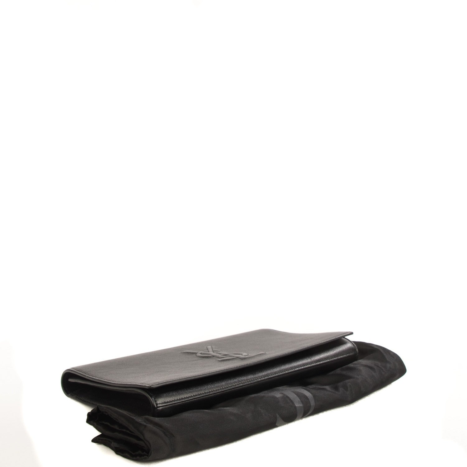 Saint Laurent Calfskin Monogram Large Belle De Jour Clutch Black 4 of 7