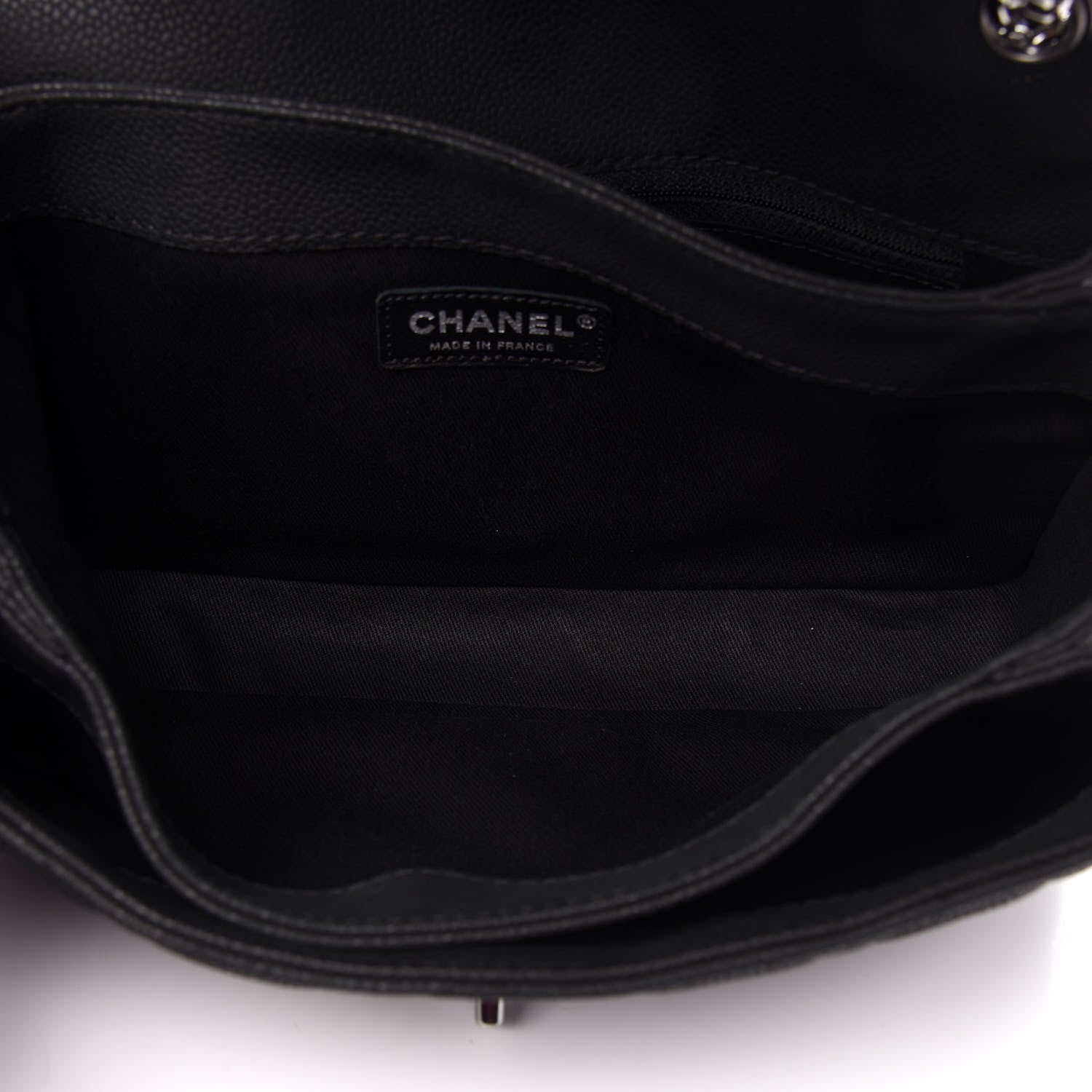 Chanel Iridescent Caviar Quilted Medium Lady Pearly Flap Black 6 of 11