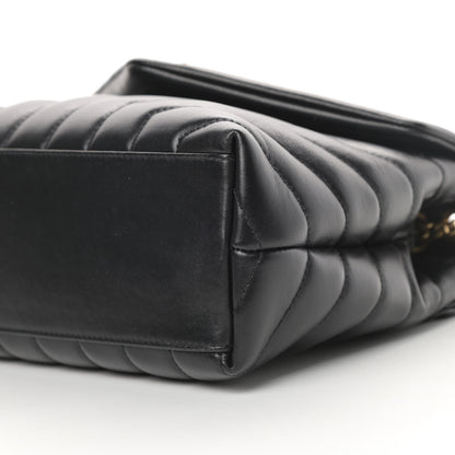 Saint Laurent Calfskin Y Quilted Monogram Small Loulou Chain Satchel Black 10 of 11