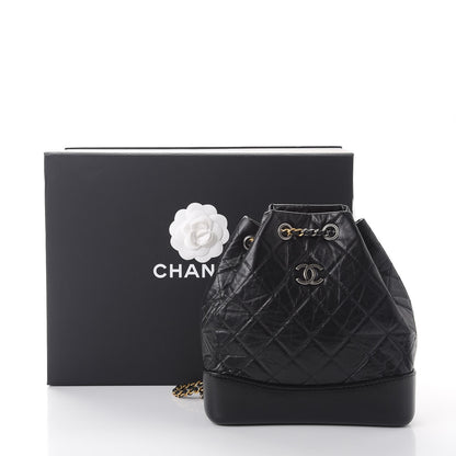 Chanel Aged Calfskin Quilted Gabrielle Backpack Black 14 of 14