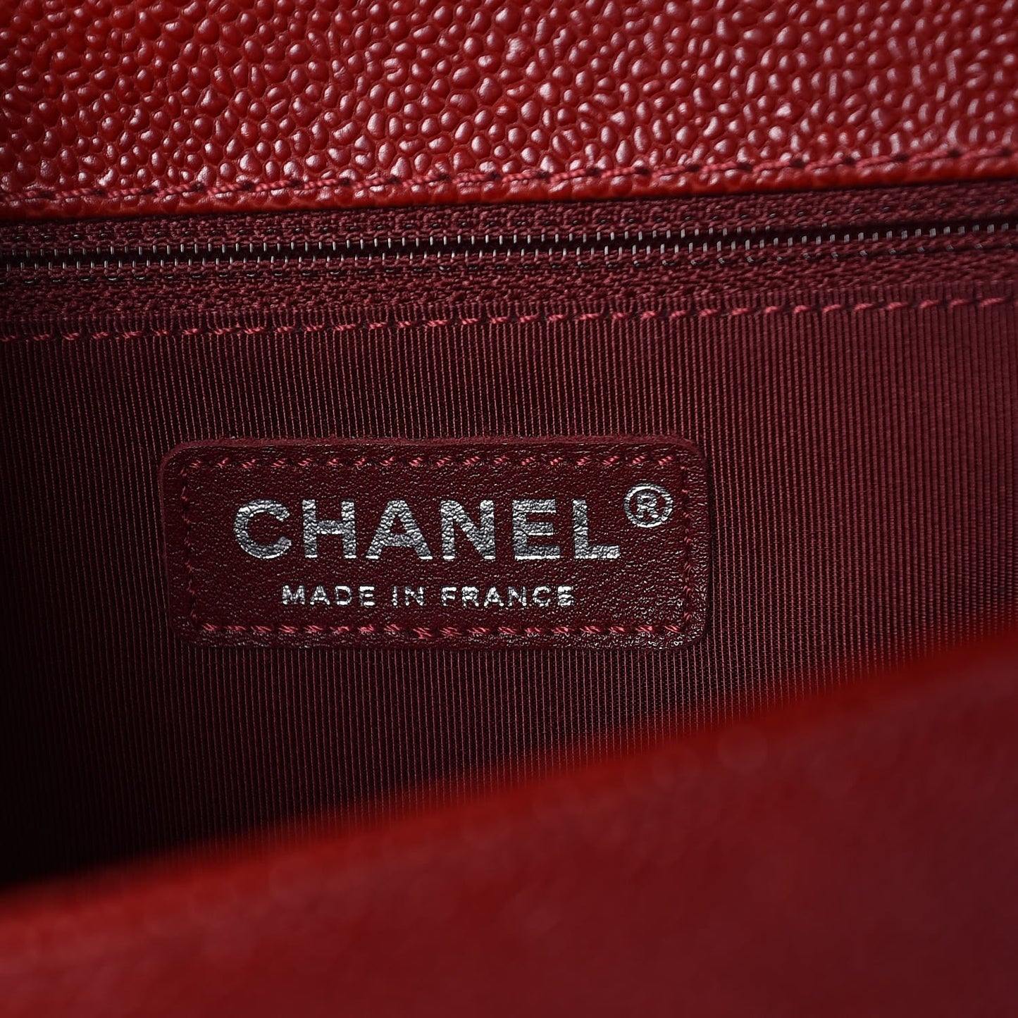 Caviar Quilted New Medium Boy Flap Dark Red