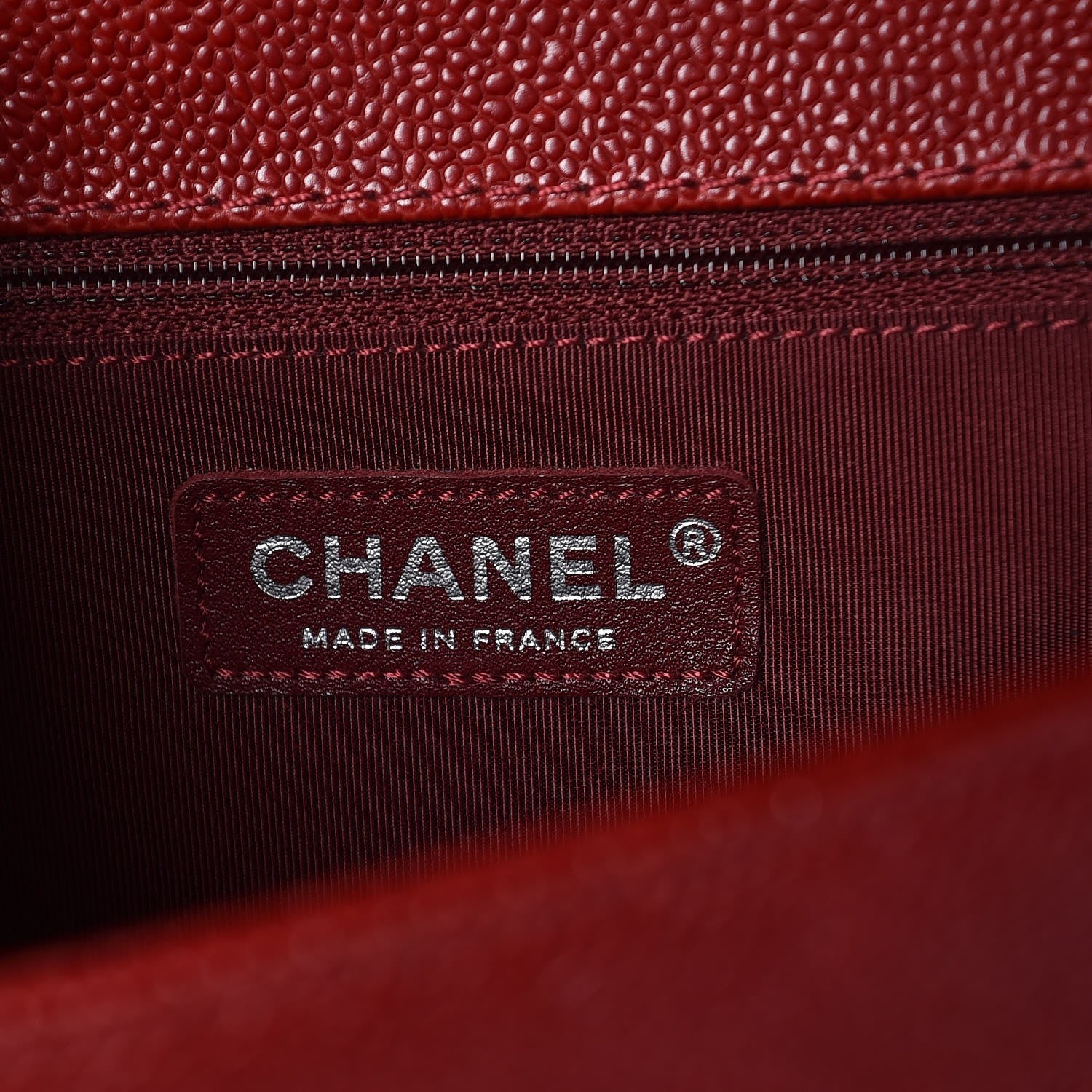 Chanel Caviar Quilted New Medium Boy Flap Dark Red 6 of 7