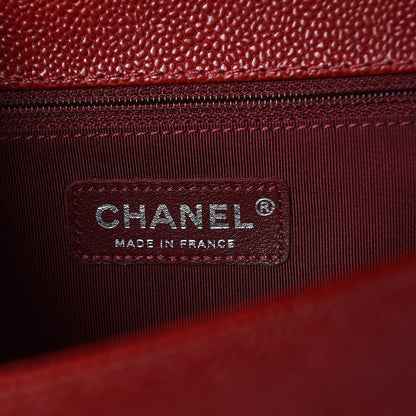 Chanel Caviar Quilted New Medium Boy Flap Dark Red 6 of 7