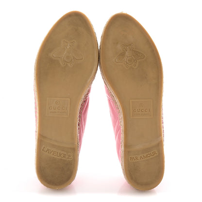 Gucci Nappa Matelasse GG Marmont Espadrilles 38.5 Wild Rose 6 of 10
