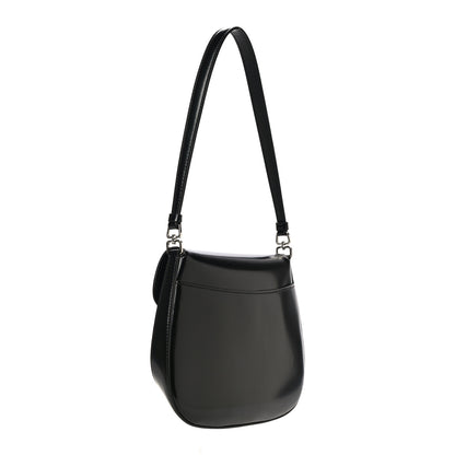 Prada Spazzolato Cleo Flap Shoulder Bag Black 3 of 10