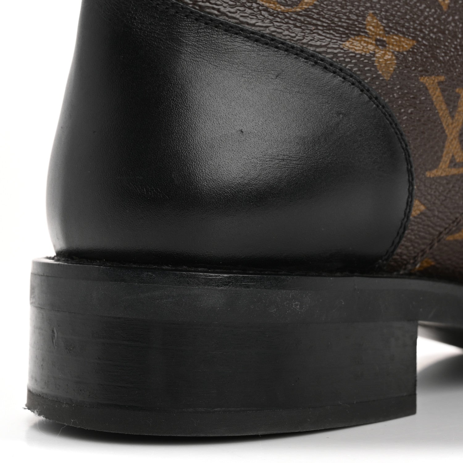 Louis Vuitton Calfskin Monogram Wonderland Flat Ranger Boots 41 Black 11 of 12