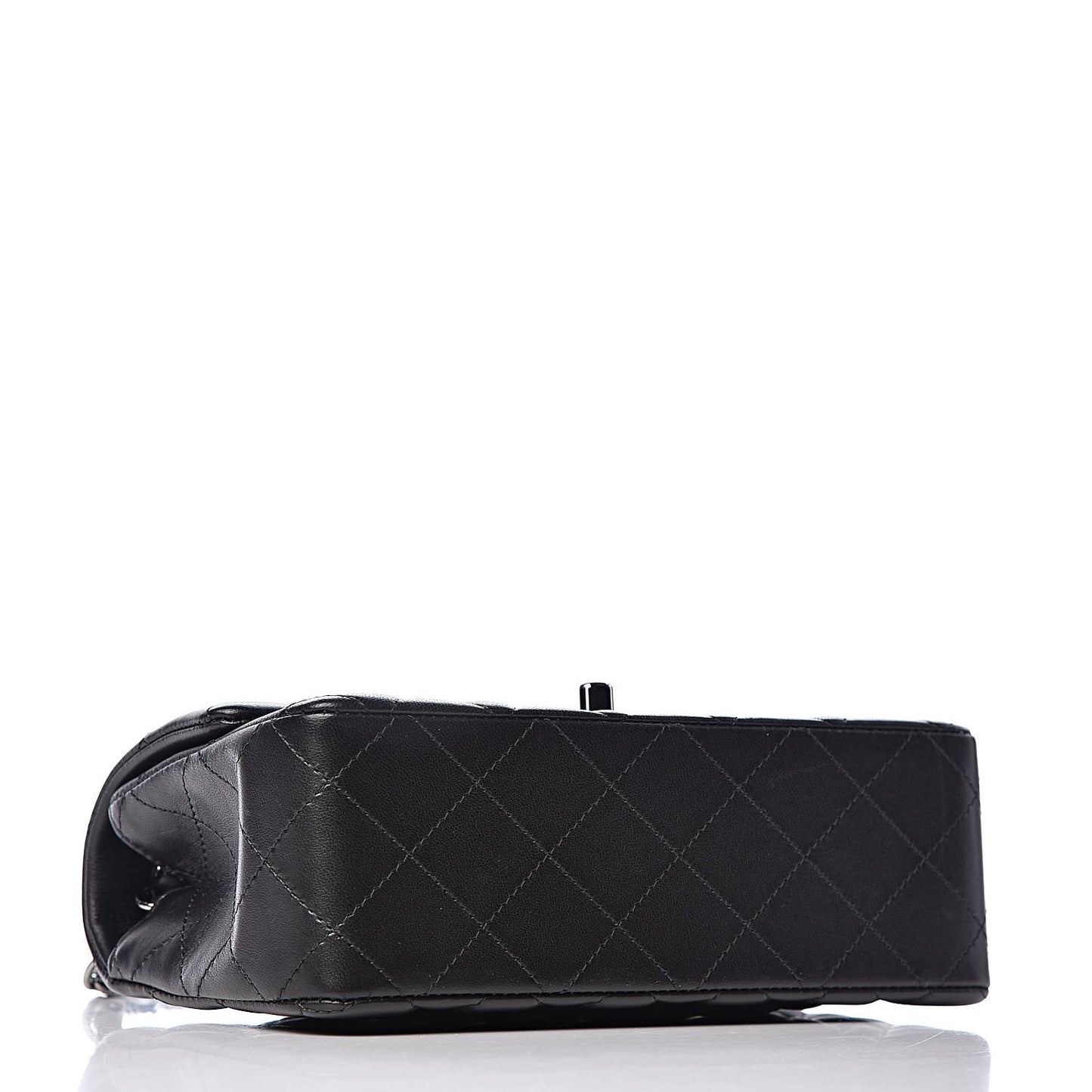 Lambskin Quilted Mini Rectangular Flap Black