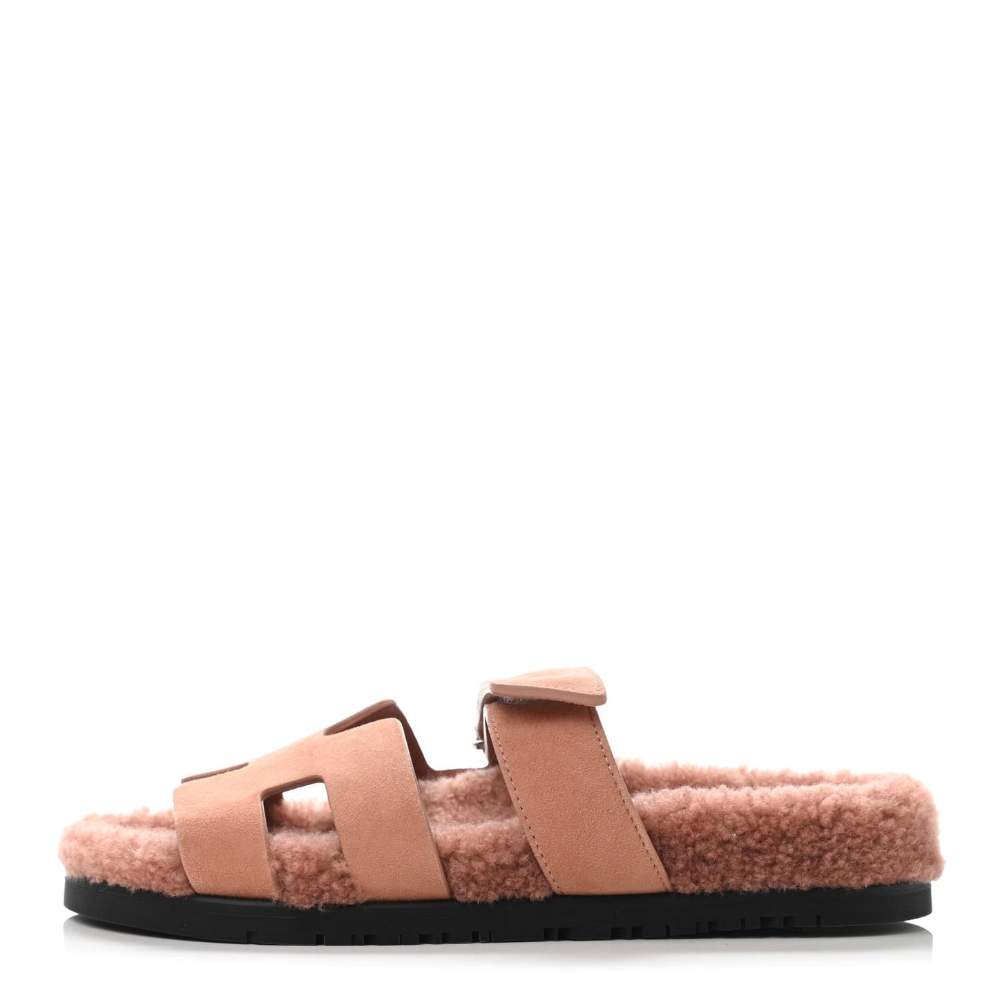 Suede Goatskin Woolskin Womens Chypre Sandals 37.5 Rose Aube