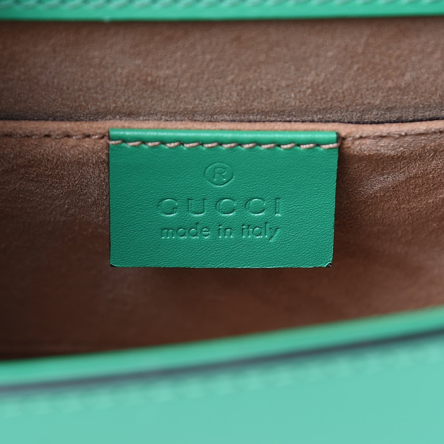 Gucci Vitello Fontanella Web Mini Sylvie Top Handle Bag Synthetic Green Garden 6 of 10