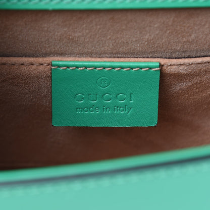 Gucci Vitello Fontanella Web Mini Sylvie Top Handle Bag Synthetic Green Garden 6 of 10