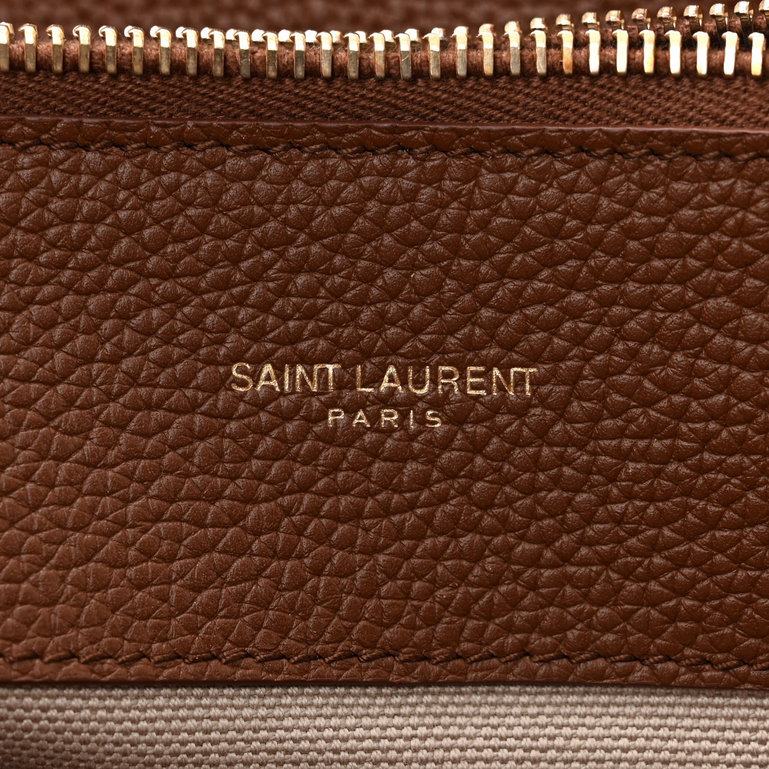 Saint Laurent Grained Calfskin Large Thin Sac De Jour Toasted Brown 6 of 10
