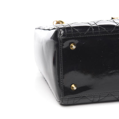 Christian Dior Patent Cannage Medium Lady Dior Black 8 of 11