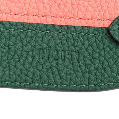 Moynat Taurillon Blush Across Strap Flamingo Emerald 5 of 5