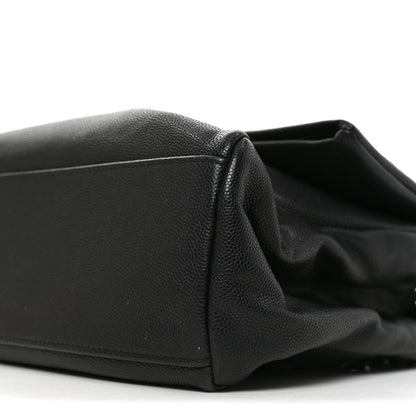 Saint Laurent Grain De Poudre Medium West Hollywood Monogram Fold-Over Black 10 of 10