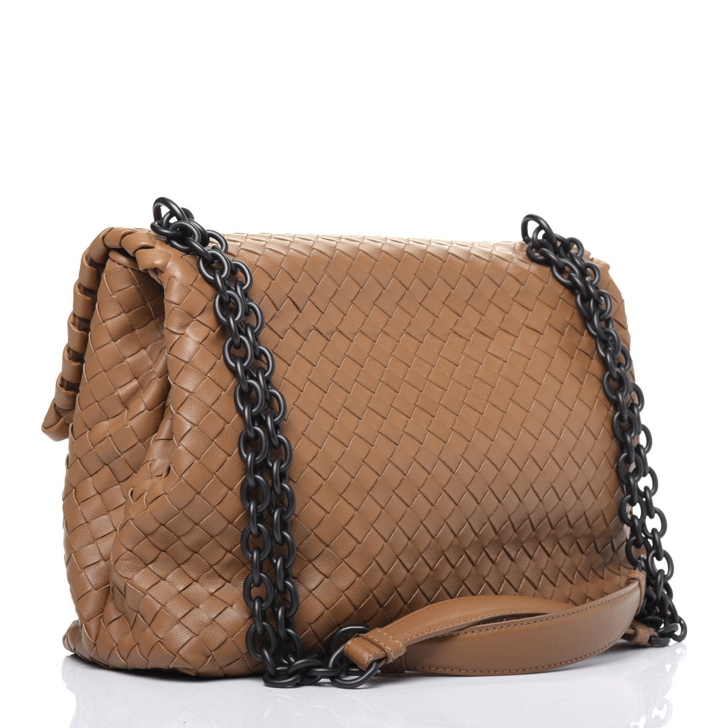 Nappa Intrecciato Large Olimpia Bag Camel
